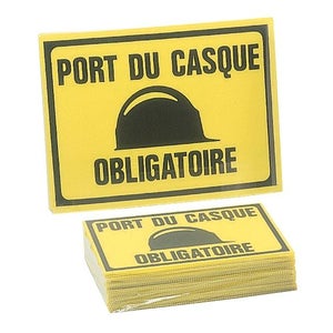 Panneau Port du casque obligatoire en Akilux - Signalétique de