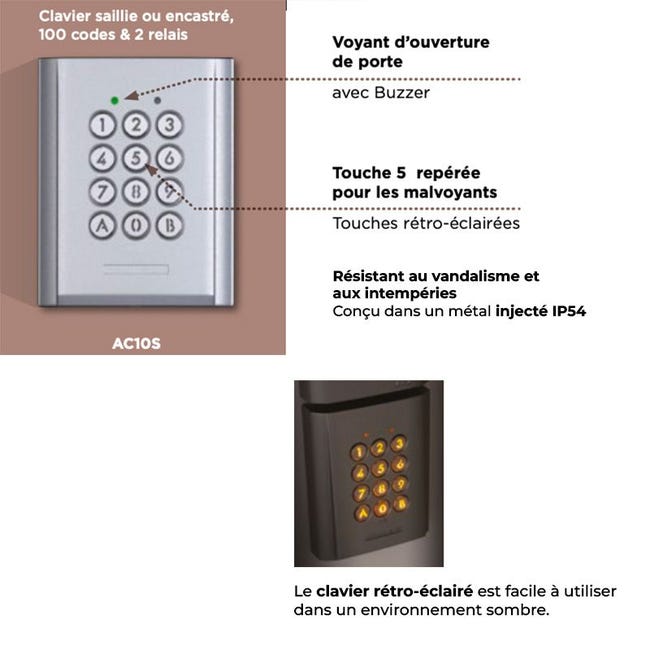 Pile 12V pour TACSTAR - Interphone / Digicode / Clavier