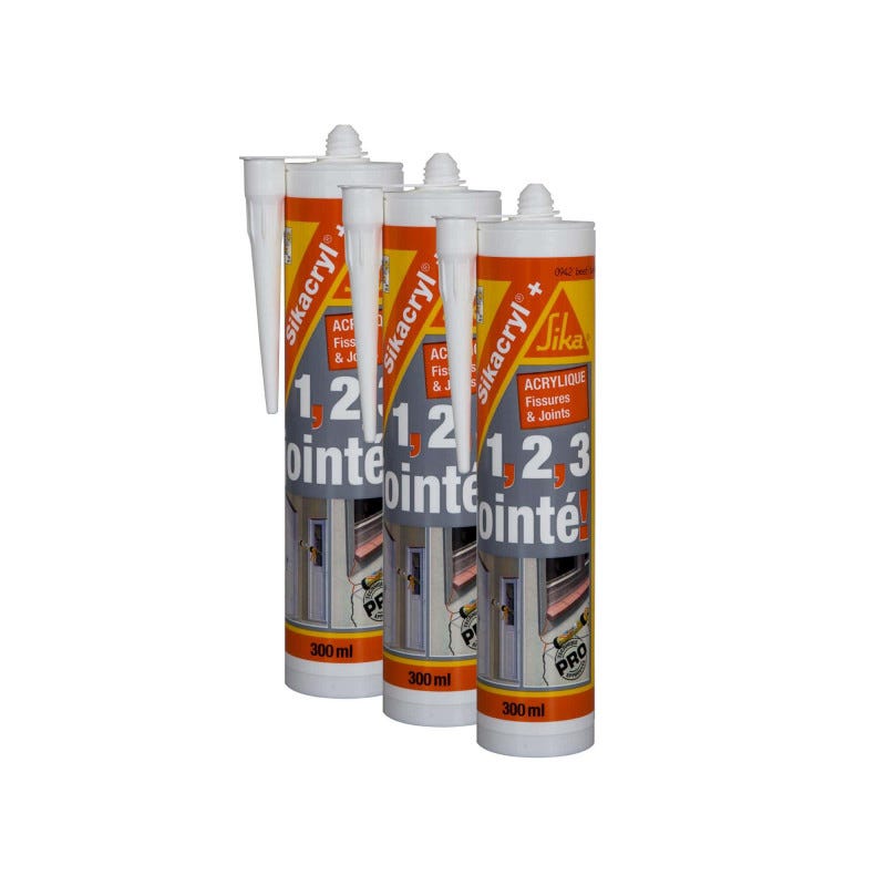 Mastic Acrylique LD705 BLANC pour Joints EXTERIEUR en cartouche de 310 ml