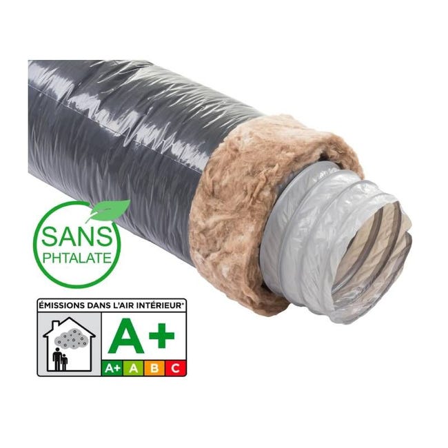 Gaine souple PVC renforcée, diamètre 125 mm, longueur - S&P SYSTEMES  DE VENTILATION 813890