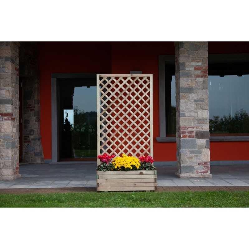 Fioriera in legno per piante da esterno e interno, con plastica impermeabilizzante, fatto a mano, grande di diverse misure (50 x 17 x 17 x 17 cm Fioriera in legno per piante da esterno e interno, con plastica impermeabilizzante, fatto a mano, grande di diverse misure (50 x 17 x 17 x 17 cm