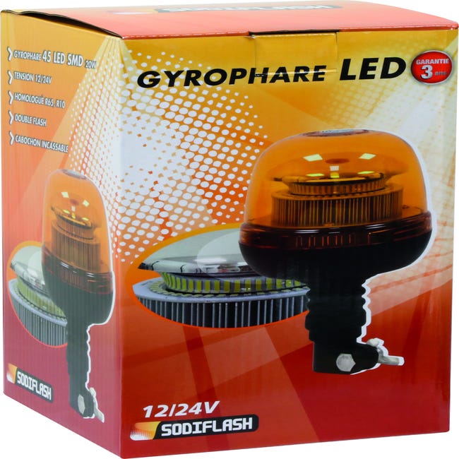 SODISE - Gyrophare LED double flash sur tige flexible - 16301