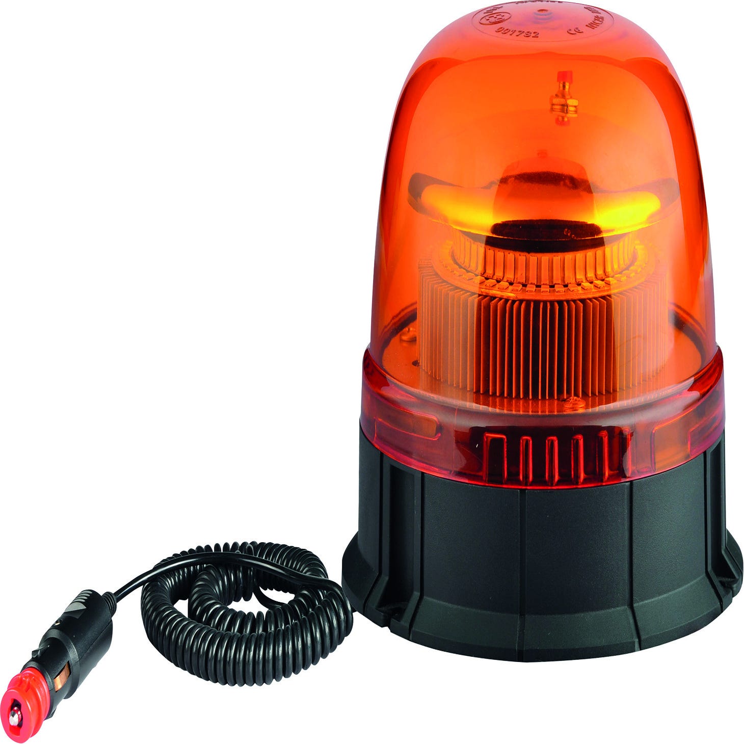 Gyrophare LEDs 12-24 Volts 3 étages avec Cabochon Rouge Hauteur 181