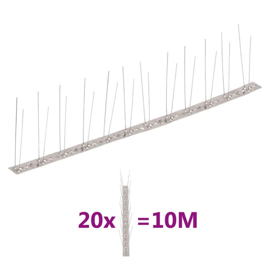Spuntoni per piccioni in acciaio inossidabile KADAX 25 cm 9 pezzi 3 m | Leroy Merlin