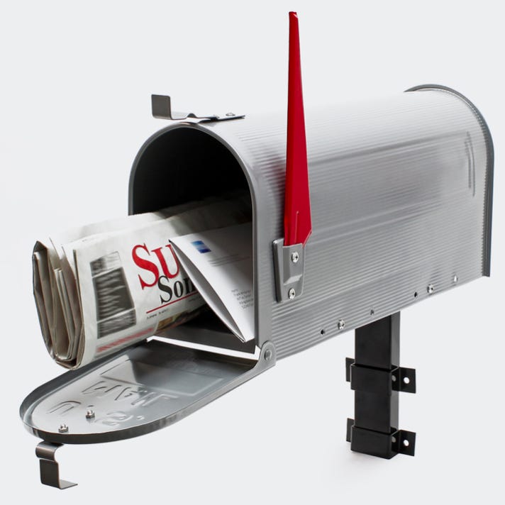 Support pour Boite aux lettres Anthracite Porte-courrier Mailbox