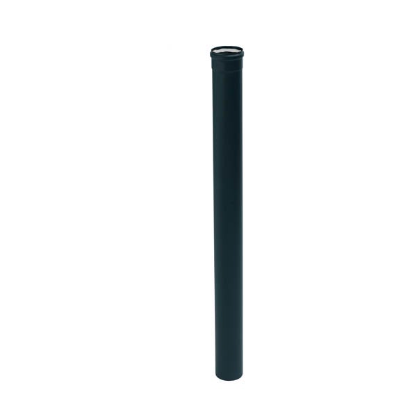 Tuyau Email Noir Mat - Lg 33 cm avec trappe de visite - Joint