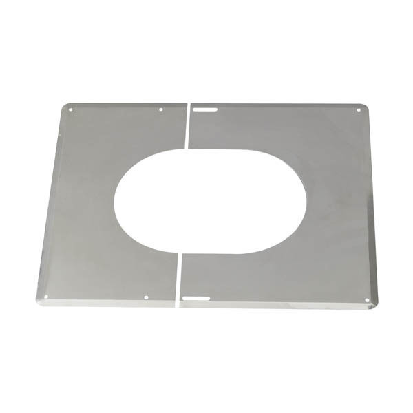 Plaque de finition TEN 482323 inox 30° à 45° D230mm Leroy Merlin