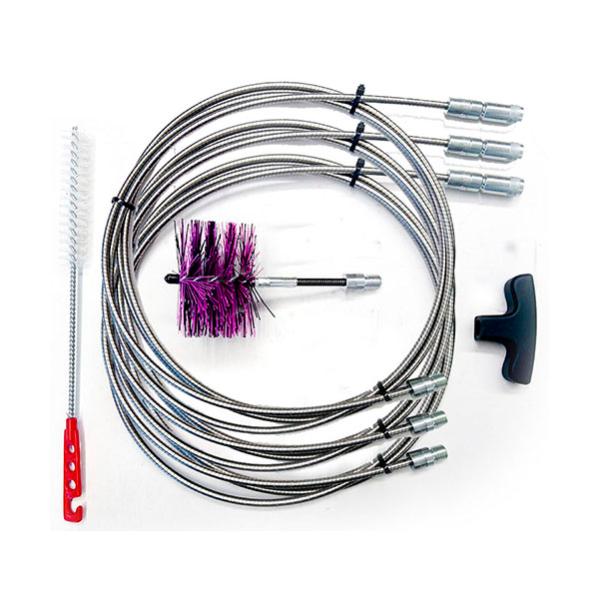Kit de 9 m para deshollinador de conductos de pellets dn 80 acero inox ...