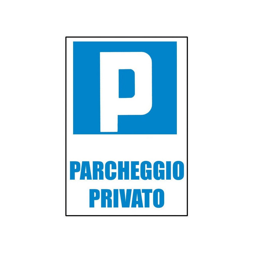 Cartello parcheggio privato - cm.20x30h.