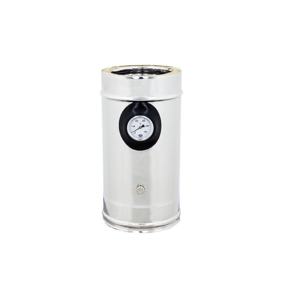 Kit D'évacuation Fumées Double Paroi Acier Inox, Diamètre Intérieur 130 / Extérieur 180 Mm
