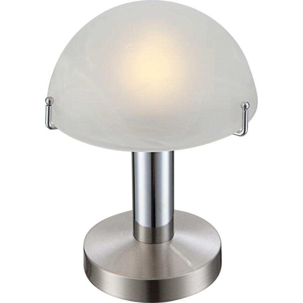 Lampe de table LED OTTI Chromé Verre 21934 GLOBO | Leroy Merlin