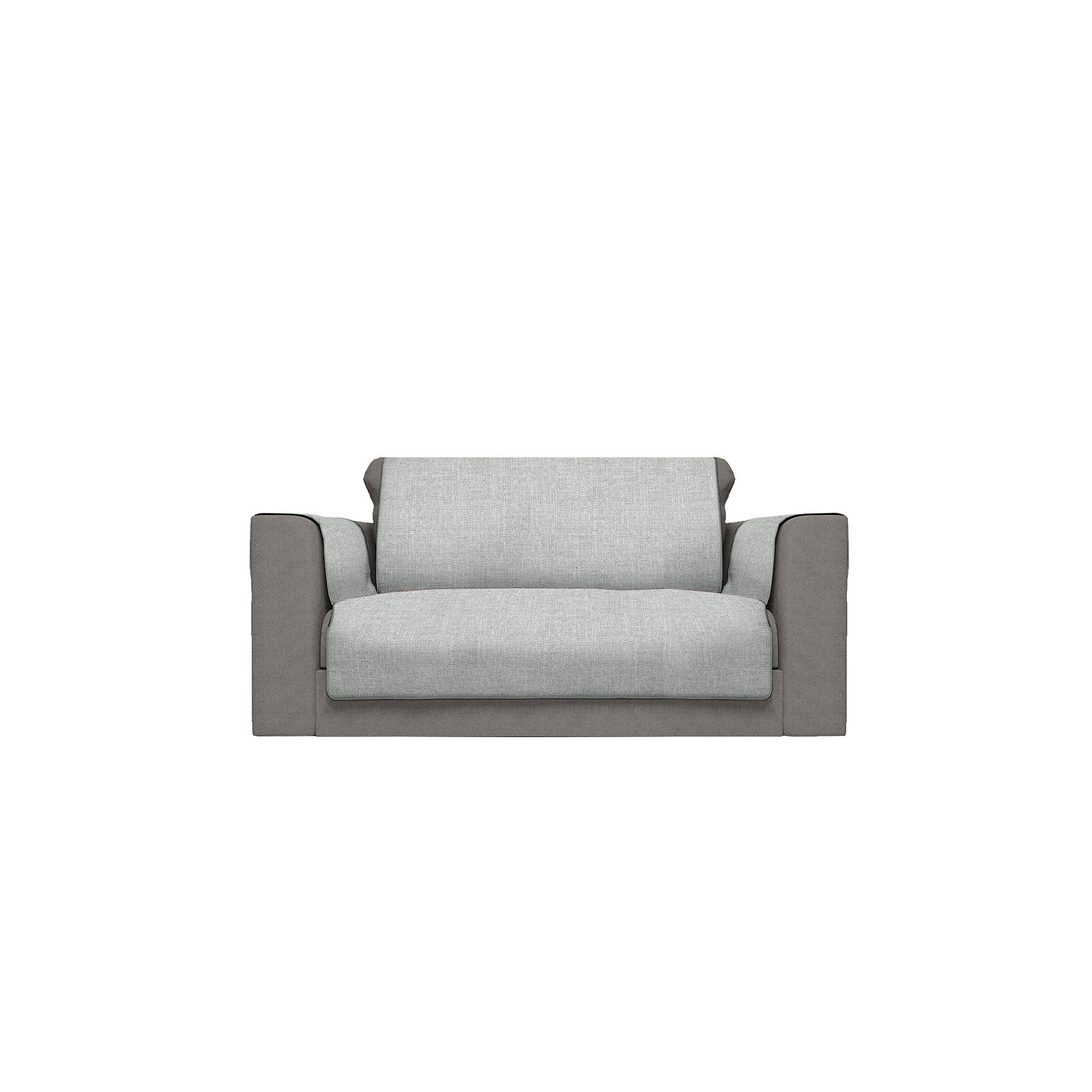 Copridivano antiscivolo Comfort, Made in Italy, 4 posti, Grigio Chiaro