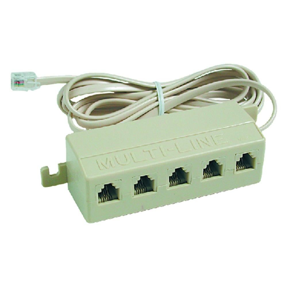 Splitter Telefonico RJ-11 Doppia Uscita A Parete – 6 Cavi Modulari VWLTW Vital Wave Technology