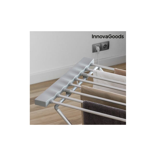 Etendoir à linge pliable électrique - 8 barres - Innovagoods 120 W