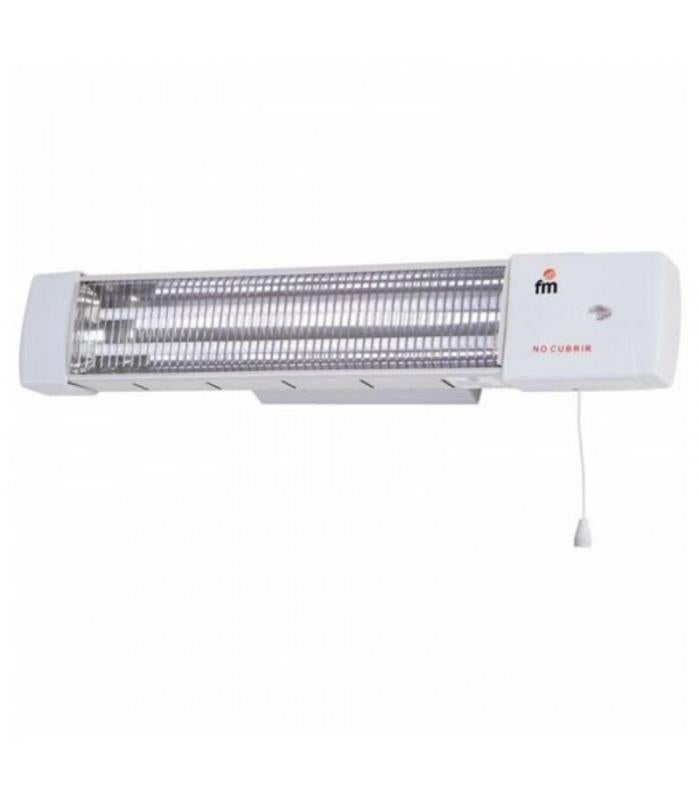 Stufa Elettrica A Parete 2000W A.M.C. Con Ventilatore - Silenziosa, Telecomando, Ideale Per Bagno E Piccole Stanze