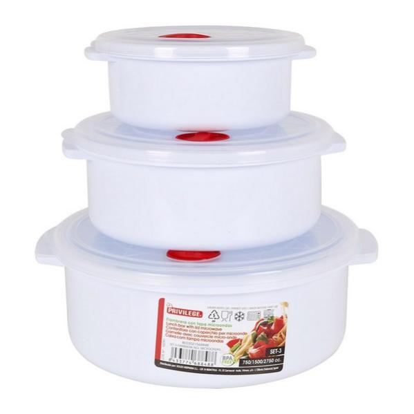 Set Di 3 Porta Pranzo Con Coperchio A Microonde Privilege Rotundă | Leroy  Merlin