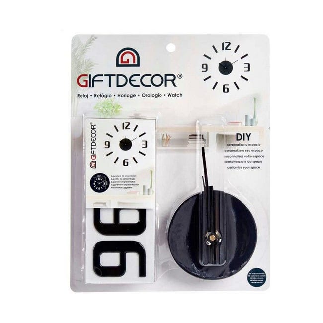 Reloj Pared Adhesivo Reloj Adhesivos de pared negro acolchado 50x50 cm  953940 - AliExpress