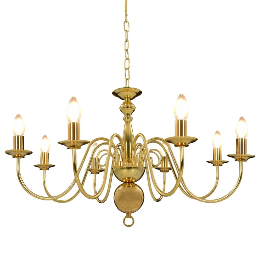 vidaXL Lampadario Oro con 8 Lampadine E14