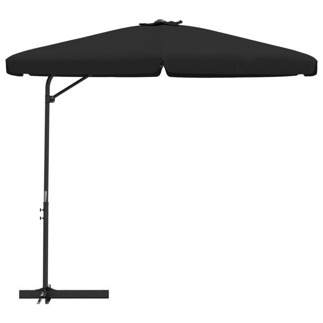 Porte-parasol D'extérieur Acier Noir Vidaxl à Prix Carrefour