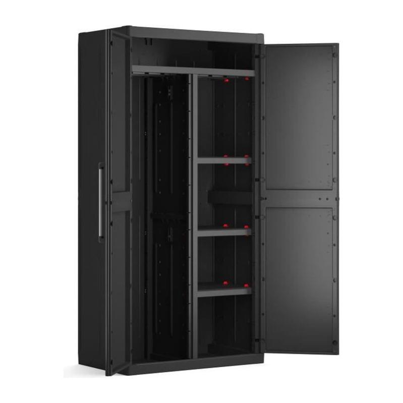 KETER ARMOIRE UTILITAIRE DETROIT XL , Noir, 89 x 54 x 182 cm Leroy