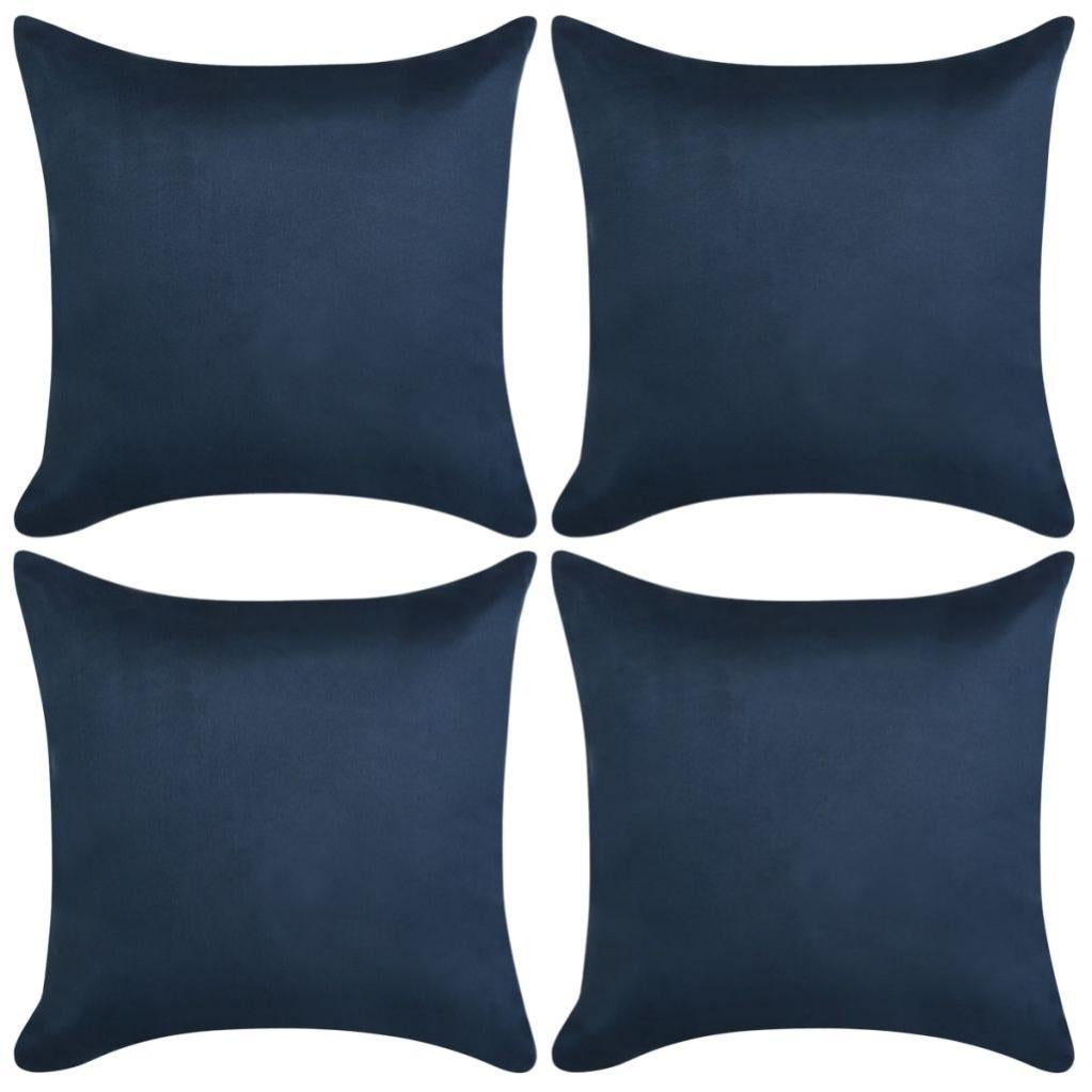 Federe Per Cuscini 45x45 Cm, 4 Pezzi - Design Geometrico Moderno, Colore Blu Navy, In Poliestere Per Divano E Camera Da Letto - 2