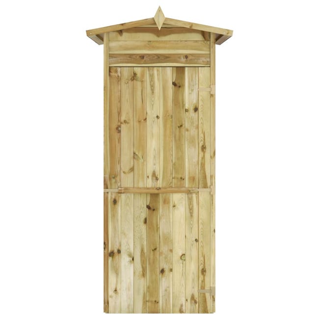 vidaXL Armario almacenaje de jardín PP apariencia madera 65x45x172 cm