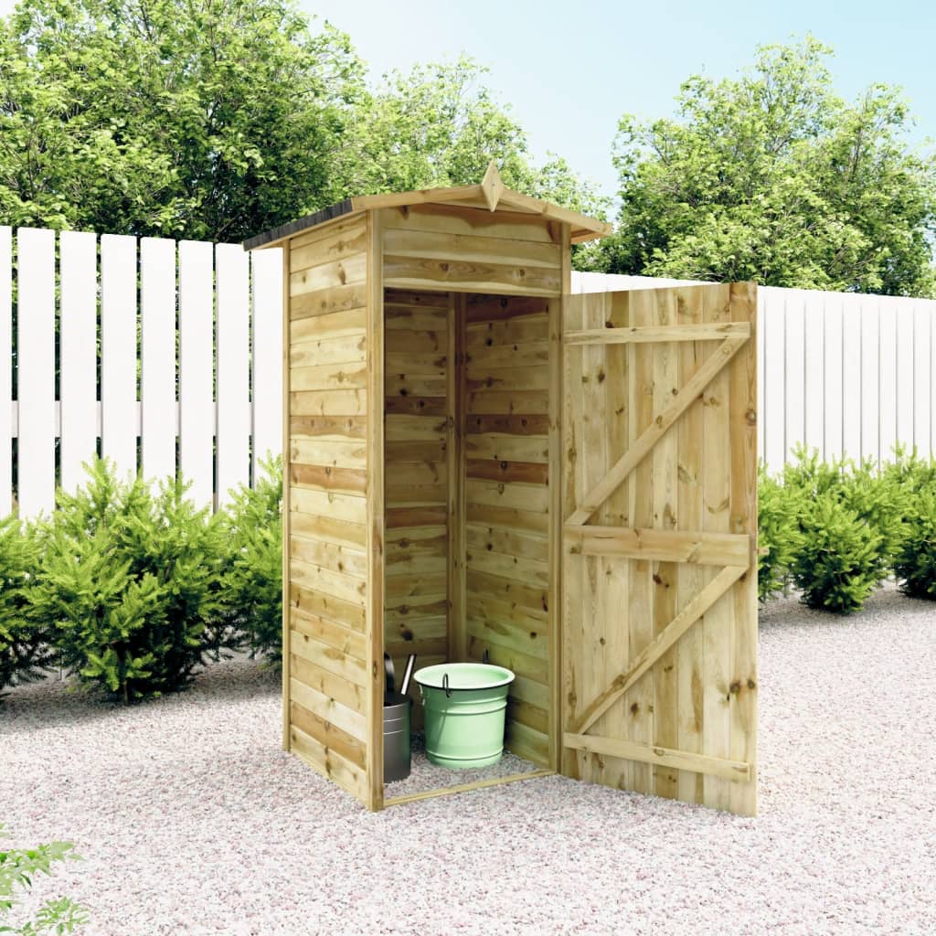 Caja de almacenaje jardín madera maciza de pino 121x55x64 cm - referencia  Mqm-823843