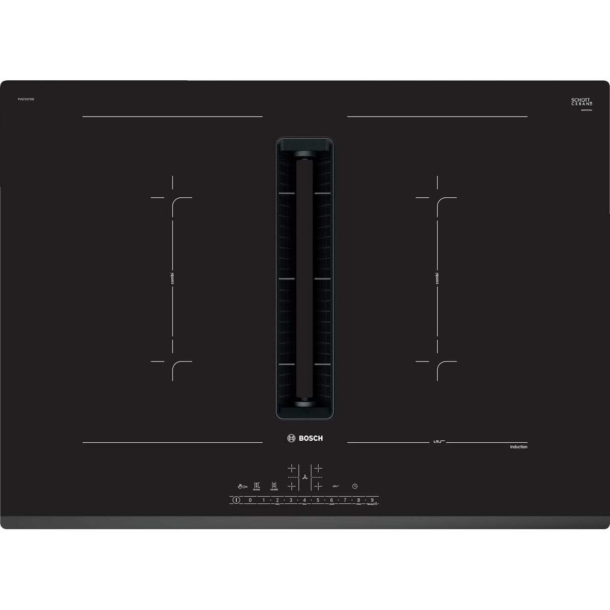 Placa Inducción con extracción - Balay 3EBC961ER , Eficiencia B, 4 Zonas,  60 cm, Flex