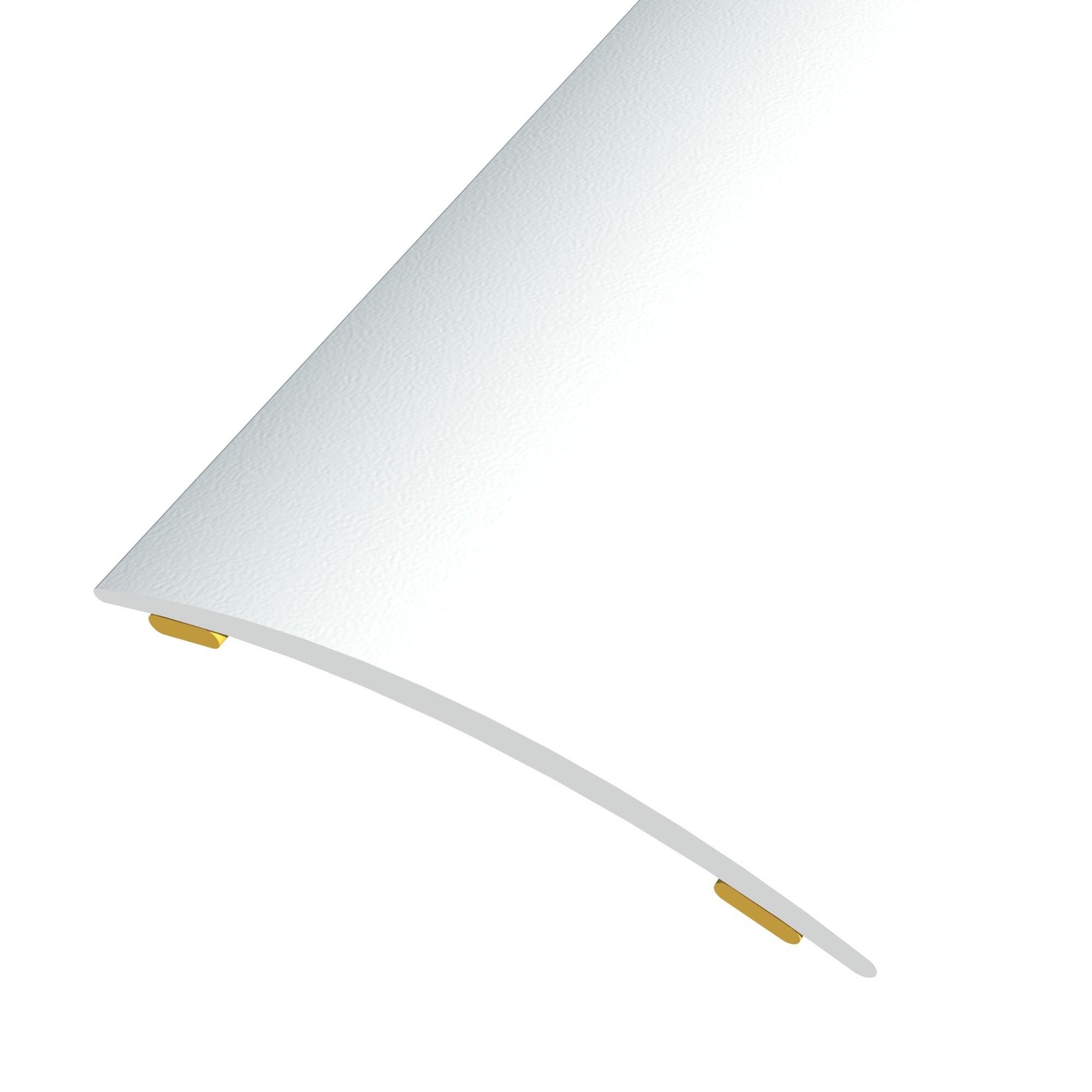 Perfil Autoadhesivo Suave Blanco Para Simular Listones | Medidas 45 X 15 Mm | Rollo De 5 Metros | Fácil Instalación Sin Tornillos Ni Agujeros