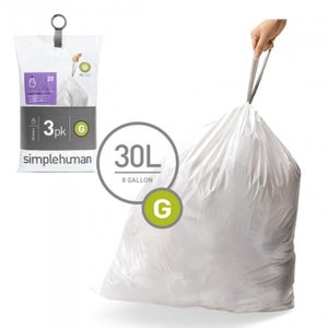 Sacs poubelles 30 x 5 litres, petit plastique transparent, 35x52cm, petite poubelle