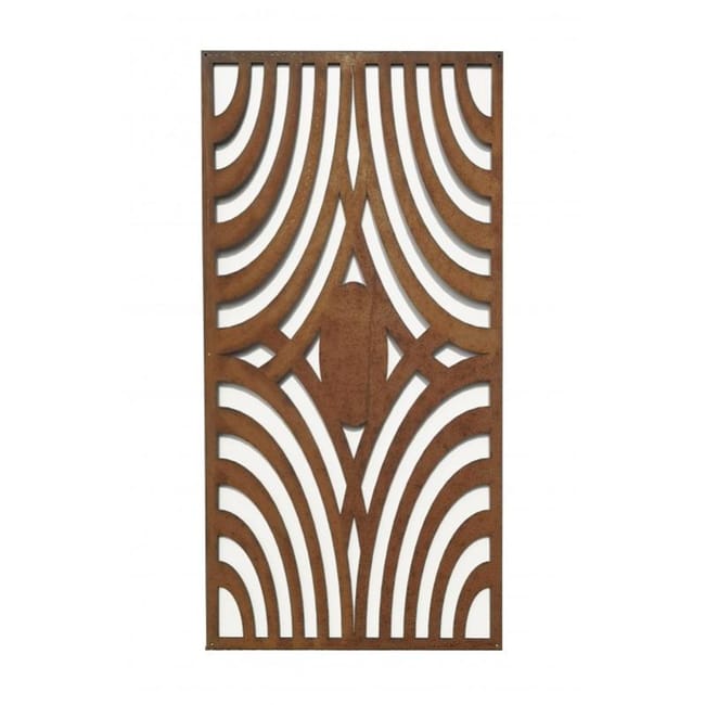 panneau decoratif exterieur maya metal rouille e 10 mm h 1200 mm l 600 mm leroy merlin