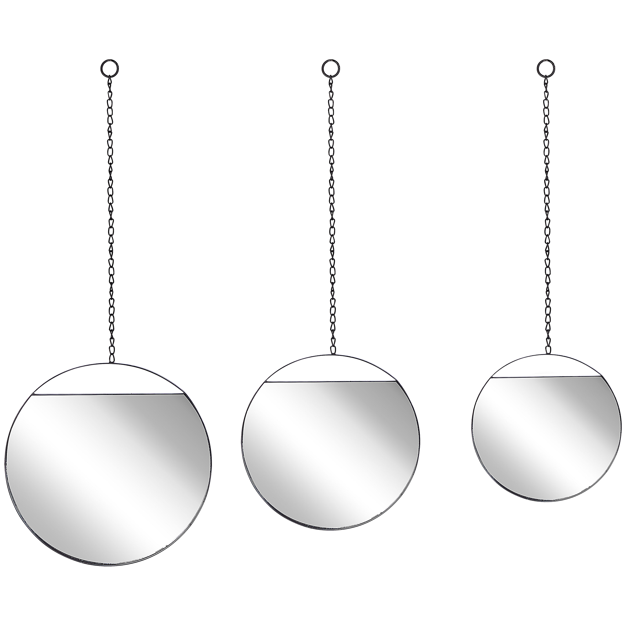 DekoArte - Espejos Decorativos Modernos De Pared, Espejos Sofisticados  Grandes Circulos Color Blanco, 1 Pieza 140x70cm