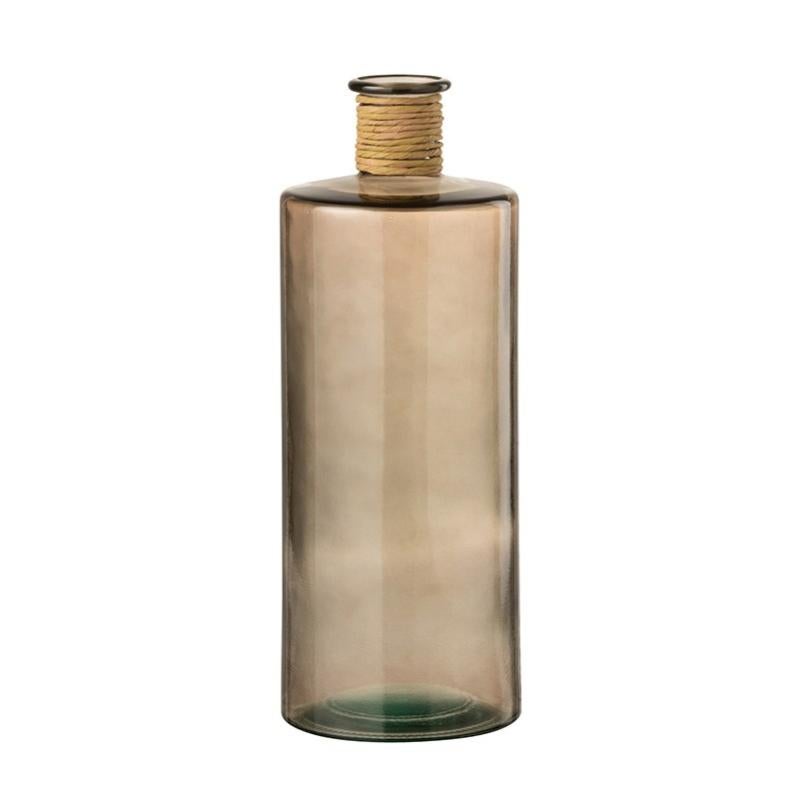 Bouteille En Verre Marron 1000 Ml Avec Bouchon Sécurité Enfant - Pour Stockage Liquide, étiquette Incluse