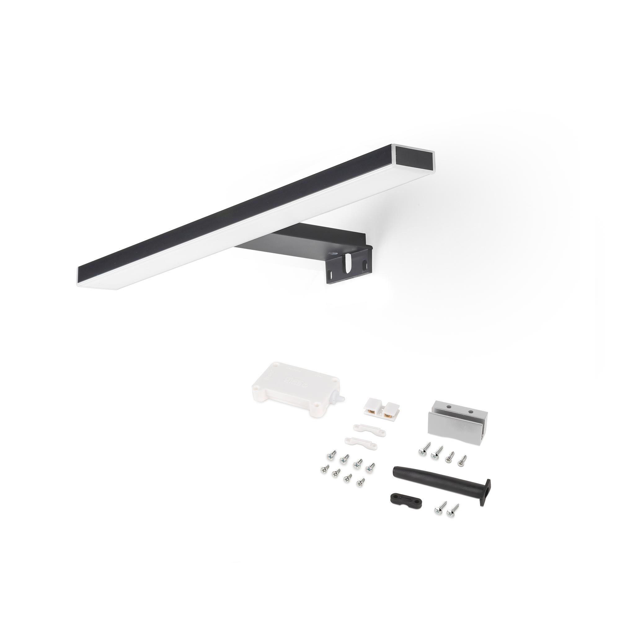 Emuca Foco LED para espelho do banho Leo (AC 230V 50Hz), 6 W, Pintado ...