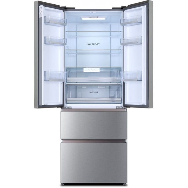 Réfrigérateur multi-portes sur pied Haier HB17FPAAA 70 cm finition acier  inoxydable