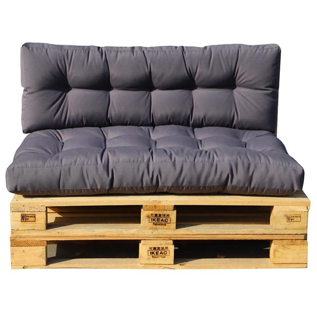 set 2 coussins palette d exterieur riou gris anthracite leroy merlin