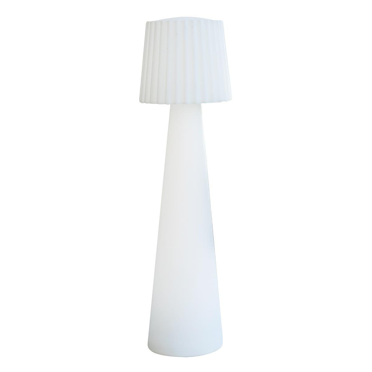 Lampadaire extérieur sans fil lady blanc polypropylène h110cm - La
