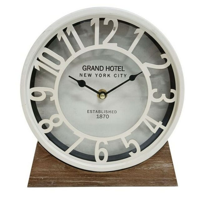 Reloj Digital De Sobremesa Blanco Pvc Madera Mdf 11,7 X 7,5 X 8 Cm (12  Unidades) con Ofertas en Carrefour