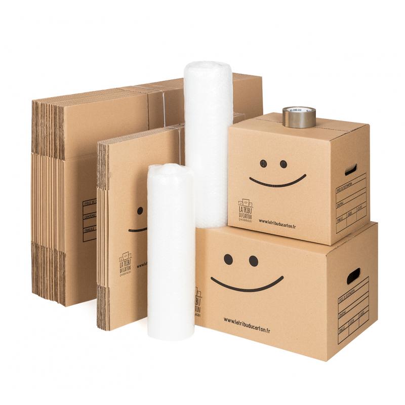 ET Kit déménagement 1-20 cartons avec impression et 1 adhésif offert 