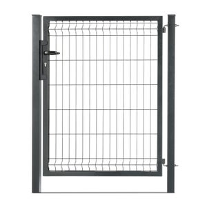 Hengda Porte de jardin 100x125 cm clôture porte cour porte clôture métal  treillis métallique porte Portail