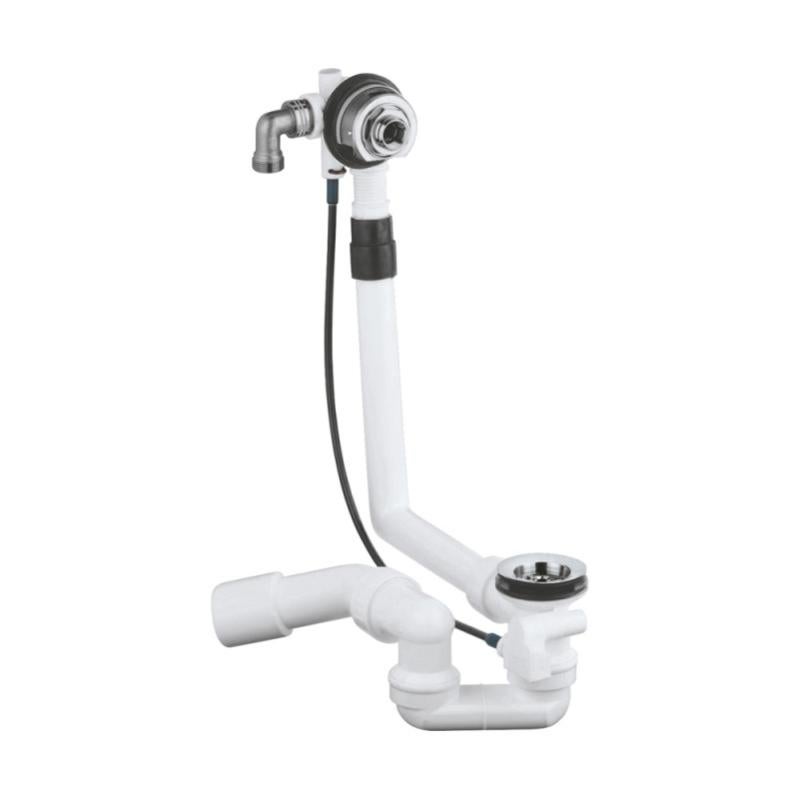 Kit Tubo Troppopieno Lavello - Raccordo 77.5x41 Mm In ABS Con Altezza Regolabile