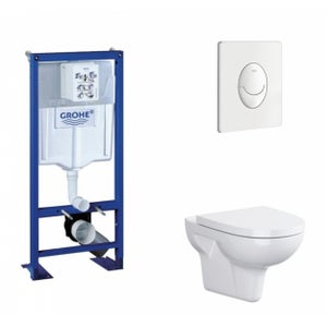 Grohe Bau Ceramic cuvette WC suspendu sans bride avec abattant japonais  lavant (BauPremium)