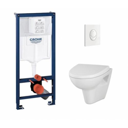 Pack WC Grohé Rapid SL Mural + Cuvette Villeroy et Boch O'Novo + Plaque