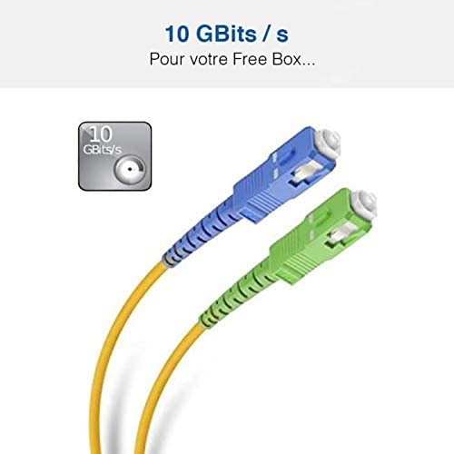 Elfcam Cable A Fibre Optique Sc Apc A Sc Upc Monomode Avec Pieces