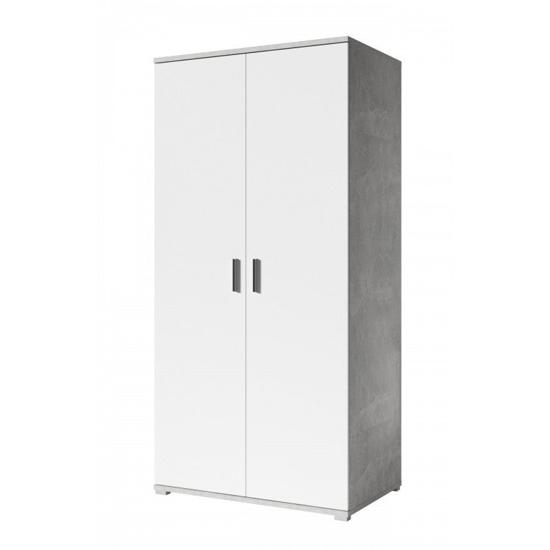 Armoire de rangement, collection stan, 2 portes, coloris gris