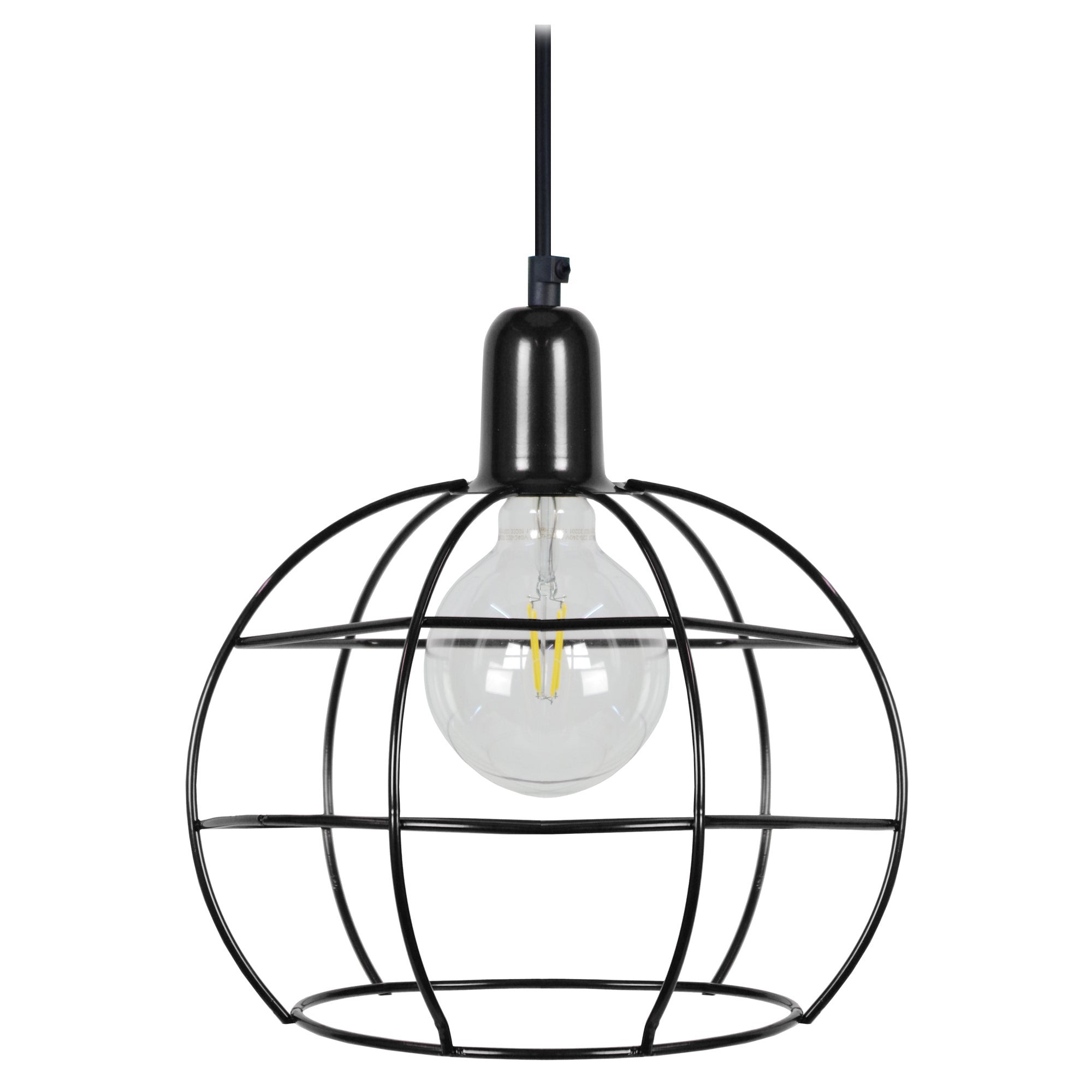 Armilare - lámpara colgante redondo metal negro