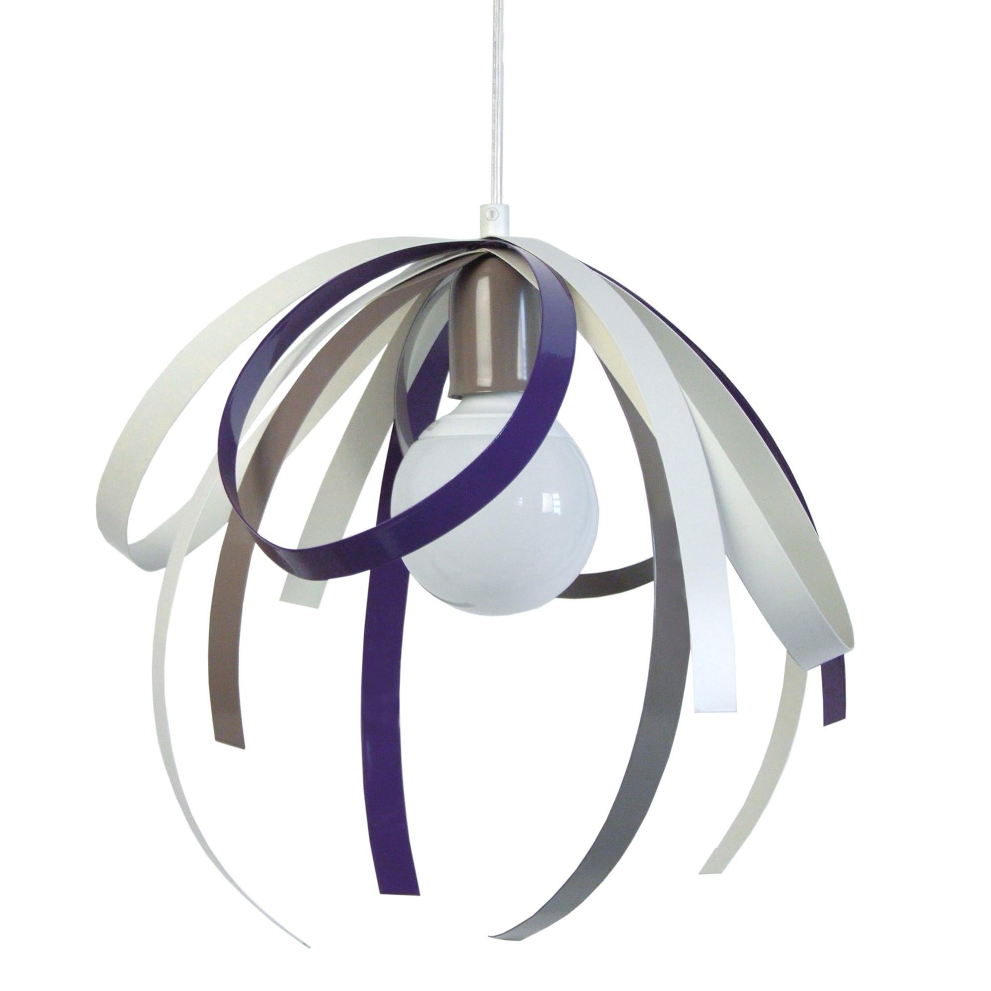 Lampada Di Carta Pieghettata Remember Anna Loops, 31 Cm, ø 30 Cm, Con Cavo Tessile E Interruttore