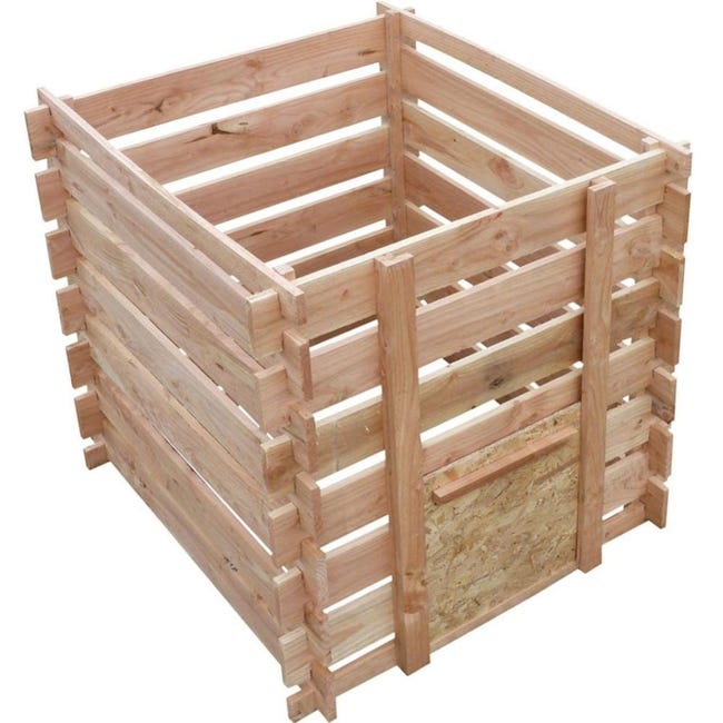 Compostiera Strati Compostiera in legno di abete douglas naturale 700 litri | Leroy Merlin