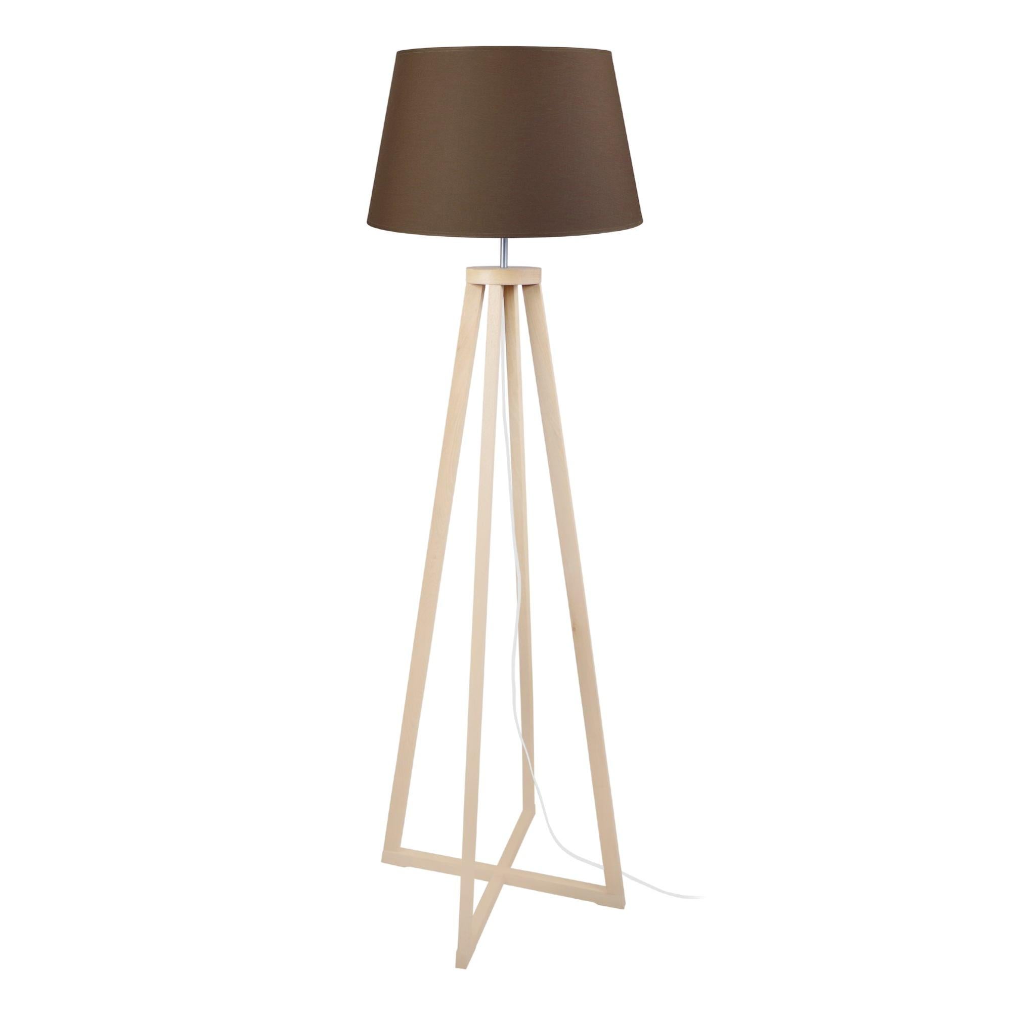 Portant Vêtements Compactor Malmo En Bambou - 2 Niveaux Avec étagère - 60x34x162 Cm - Beige