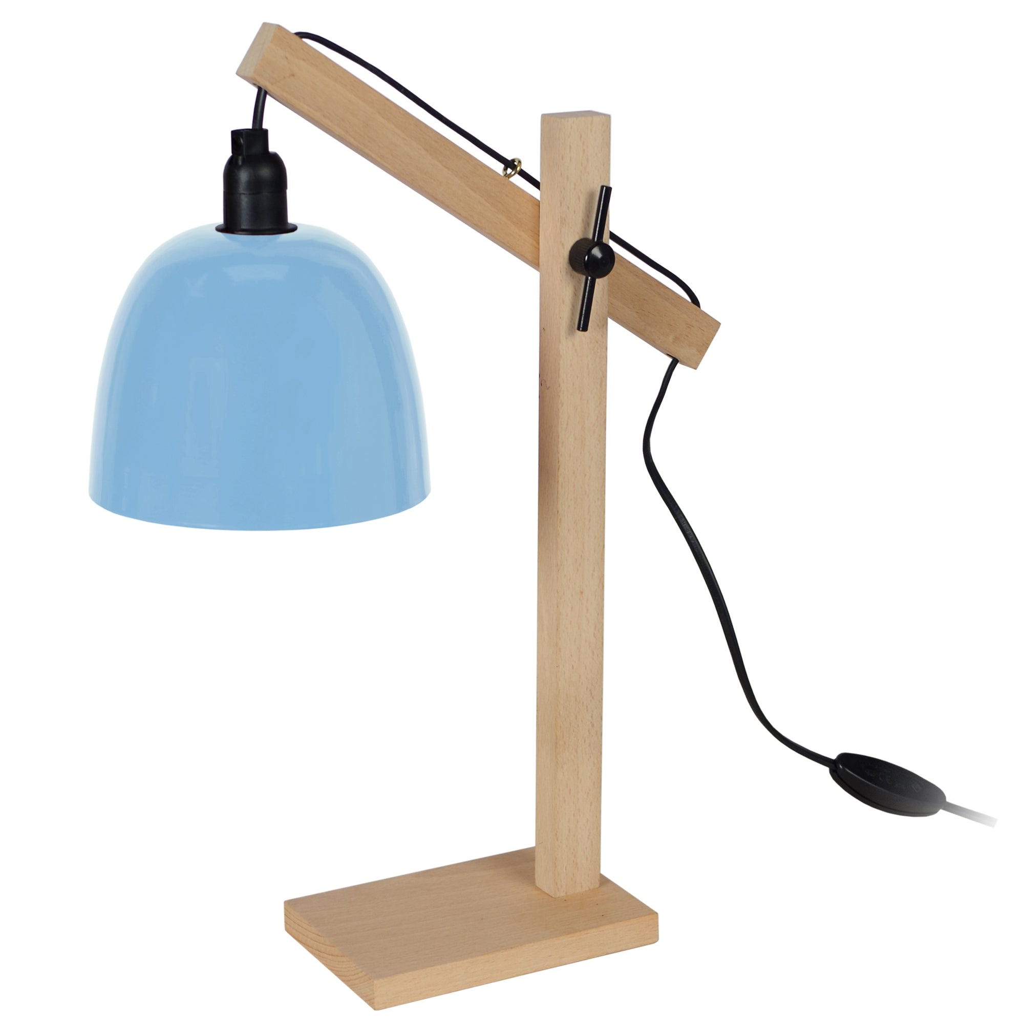 Lampe de bureau à pince, design, acier bleu, INSPIRE 420 lm Gao